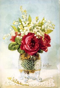 Red Roses In A Vase — Raoul De Longpre