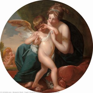 Cupid, Stung By A Bee, Is Cherished By His Mother — Benjamin West, Neoclassicism