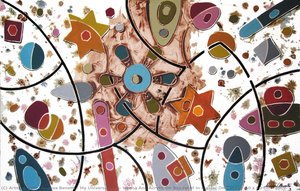 My Universe, , Oil, Henna And Acrylic On Bas-relief In Plaster On Canvas (50 X 80 Cm) (2009) — Andrea Benetti