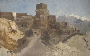 A Mountain Village — François Flameng