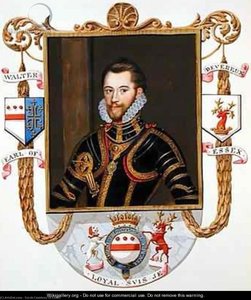 Portrait Of Walter Devereux 1st Earl Of Essex From 'memoirs Of The Court Of Queen Elizabet — Sarah Countess Of Essex