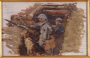 Chiens De Tranchée, Alsace, 1916 — Joseph-félix Bouchor