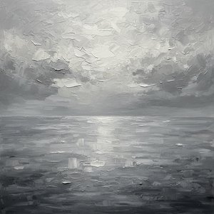 Monolithic Light Amidst The Turbulent Shadows Of A Primordial Monochrome Sea — Laurent Roche, Soft Minimalism