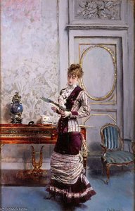 Berthe Che Guarda Un Ventaglio — Giovanni Boldini