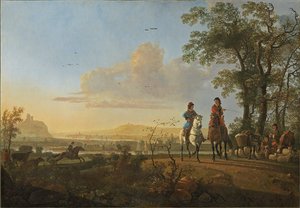 Horsemen And Herdsmen With Cattle — Aelbert Jacobsz Cuyp