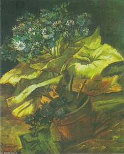 Flower Pot With Asters — Vincent Willem Van Gogh, Post-impressionism