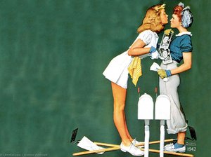 Willie Gillis Girls With Letters — Norman Rockwell