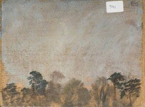 Estudio De Árboles (verso) — Sir Alfred James Munnings
