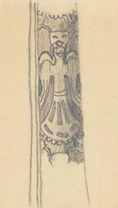 Dibujo De Figura Ornamental Con Alas — Nicolás Roerich