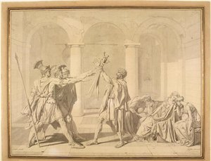 The Oath Of The Horatii, According To David — Jean-auguste-dominique Ingres