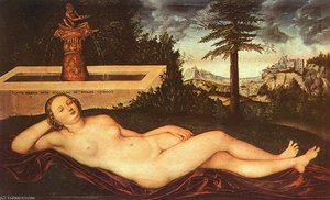 Nymph Of Spring, Museum Der Bildenden Kün — Lucas Cranach The Elder
