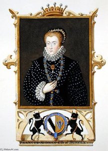 Portrait Of Frances Sidney Countess Of Sussex From 'memoirs Of The Court Of Queen Elizabe — Sarah Countess Of Essex