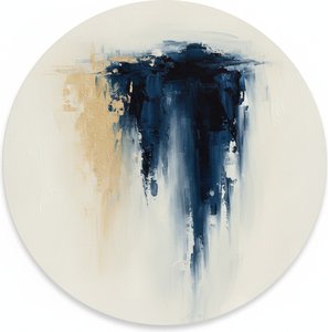 Midnight Descent: A Monumental Tondo Of Gilded Shadows And Fluid Gravity — Laurent Vionnet