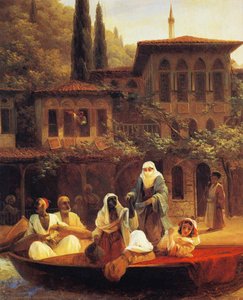 Boat Ride By Kumkapi In Constantinople — Ivan Konstantinovich Aivazovsky, Romantic Landscape Painting