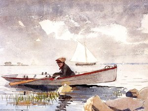 Ein Mädchen Im Punt — Winslow Homer