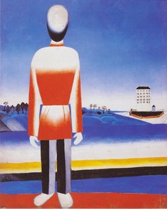 Man In Suprematic Landscape — Kazimir Malevich, Neo-suprematism