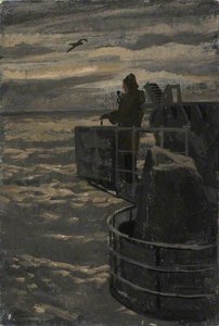 On Board An Escort Carrier Lookout At Dawn, Hms 'pursuer' — Stephen Bone