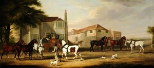 Changing Horses, The Exeter To London Mail Sir Henry Paton, Bt, Leading The Horse — William Henry Davis