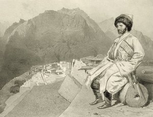 View Of Ghimri And Portrait Of Hadji-mourad, — Grigory Grigorievich Gagarin