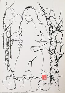 A Sketch Of One Secluded Bather — Alfred Freddy Krupa