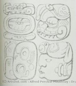 Drawing Of An Inscription From Palenque — Alfred Percival Maudslay, Impressionistic Realism
