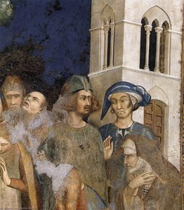 The Miracle Of The Resurrected Child (detail) — Simone Martini