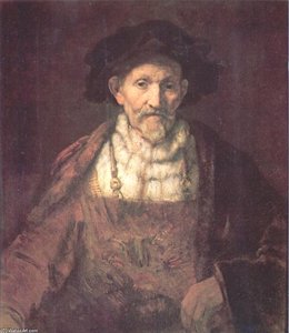 Portrait Of An Old Man In Red — Rembrandt Van Rijn