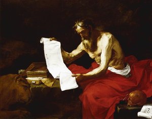 St. Gerome In His Study — Jusepe De Ribera