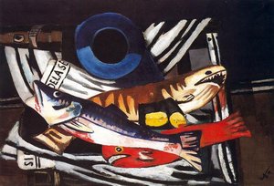 Large Still Life With Fish — Max Beckmann