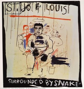 St. Joe Louis Surrounded Snake — Jean Michel Basquiat