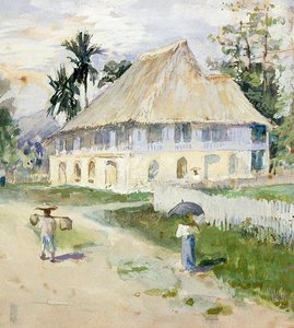 Governor's House, Panay, Philippines, (painting) — Anna Huntington Stanley