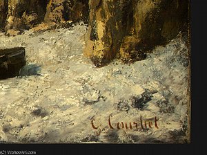 Boats On A Beach, Etretat, After Detalj 4, Ng — Gustave Courbet