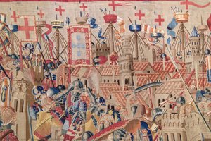 Detail Of The Tapestry “the Attack Of Asilah” — Pasquier Grenier