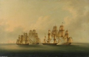 Action Of Hms 'arrow' And 'acheron' Against The French Frigates 'hortense' And 'incorruptible' — Francis Sartorius Ii