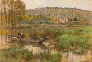 Le Pêcheur À Chartèves — Léon Augustin L'hermitte