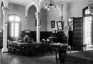 View Of The Library Of The Peruvian Naval School, At Callao, Lima, Peru. — Michel Eugène Courret