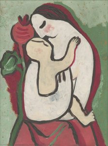 Mother with her Child at a Poppy Head