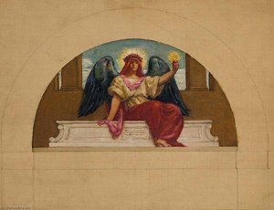 Sketch For The Mural At Oberlin College, The Spirit Of Self Sacrificing Love — Kenyon Cox