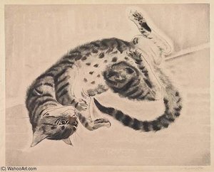 Cat Slept On The Back — Léonard Tsuguharu Foujita