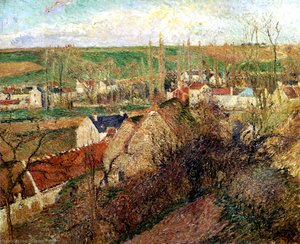 View Of Osny Near Pontoise — Camille Pissarro, Impressionism