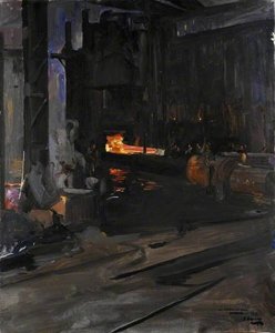 A Naval Gun in the Hydraulic Press Elswick Works, Newcastle upon Tyne