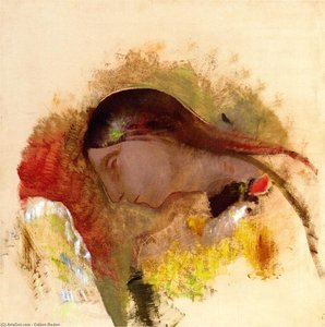Head Of A Sleeping Woman — Odilon Redon, Symbolist Movement