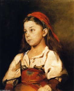 Normannisches Madchen (also Known As Girl In The National Dress Of Normandy) — William Merritt Chase