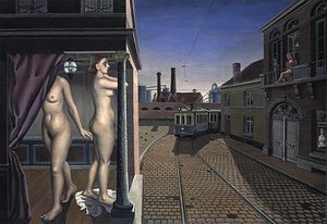 Street Of The Trams — Paul Delvaux