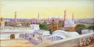 Moschee Von Lahore Vom Palast Aus — Marianne North