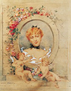 Femme Au Médaillon Fleuri — Louise Abbéma