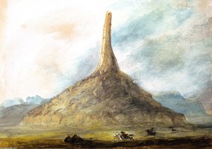 Chimney Rock Near Scott's Bluff — Alfred Jacob Miller
