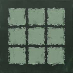 Monolithic Grid In Muted Sage: A Meditative Study Of Structured Melancholy — David Moreau