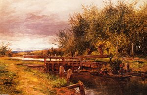 Clive Lock On The Thames — Benjamin Williams Leader