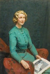 Lulu Edith Von Herkomer (d.1989), Seated — Ernest Borough Johnson